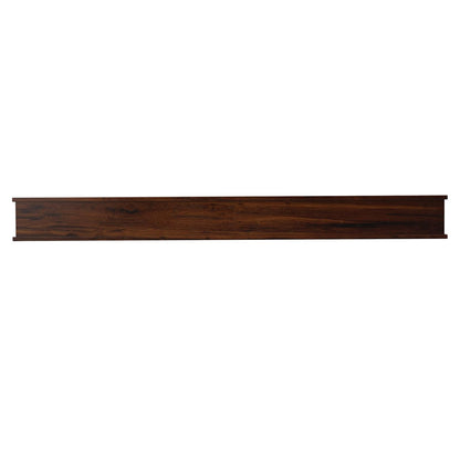 Tongmo 60 Inch Fireplace Mantel - Floating Mantel Wood Shelf - Hollow Distressed Beam and Fireplace Wall Mounted Display Shelving : Ideal for Décor and Electric Fireplaces (Dark Walnut, 60inch)