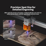 Aufero Laser Engraver Machine 5W Output Power, DIY Laser Engraver Laser Cutter and Engraver for Wood and Metal, Paper, Acrylic, Glass, Leather（5W） Aufero