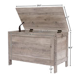 HOOBRO Toy Box, Retro Wooden Look Storage Chest with Safety Hinge, Entryway Storage Bench Supports 220 lb, 29.9 x 15.7 x 18.9 Inches Toy Chest Organizer, Easy Assembly (Greige) BG75CW01G1 HOOBRO