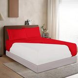 Elegant Comfort 1500 Premium Hotel Quality 18-24 Inches Deep - Extra Deep Pocket Single Fitted Sheet for High Mattress, Luxury and Softest, Smart Pocket - Wrinkle Free, Queen, Red Elegant Comfort