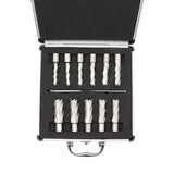 Nakkaa 13 Pcs M2 High Speed Steel Annular Cutter Set 3/4 Inch Shank Cutting Depth 1" /2''Cutting Diameter 7/16" to 1-1/16" Inch Standard Kit with 2 Pilot Pins (Cutting Depth 2'') Nakkaa