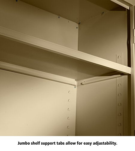Tennsco J2478SU Heavy Gauge Steel Jumbo Storage Cabinet, 5 Shelves, 400 lbs Capacity per Shelf, 48" Width x 78" Height x 24" Depth, Putty Tennsco