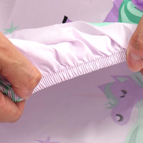 MK Collection Sheet Set Kids Teens Unicorn Pink Mint Purple Green Stars Luxury Sheet Set New (Queen) MK Home