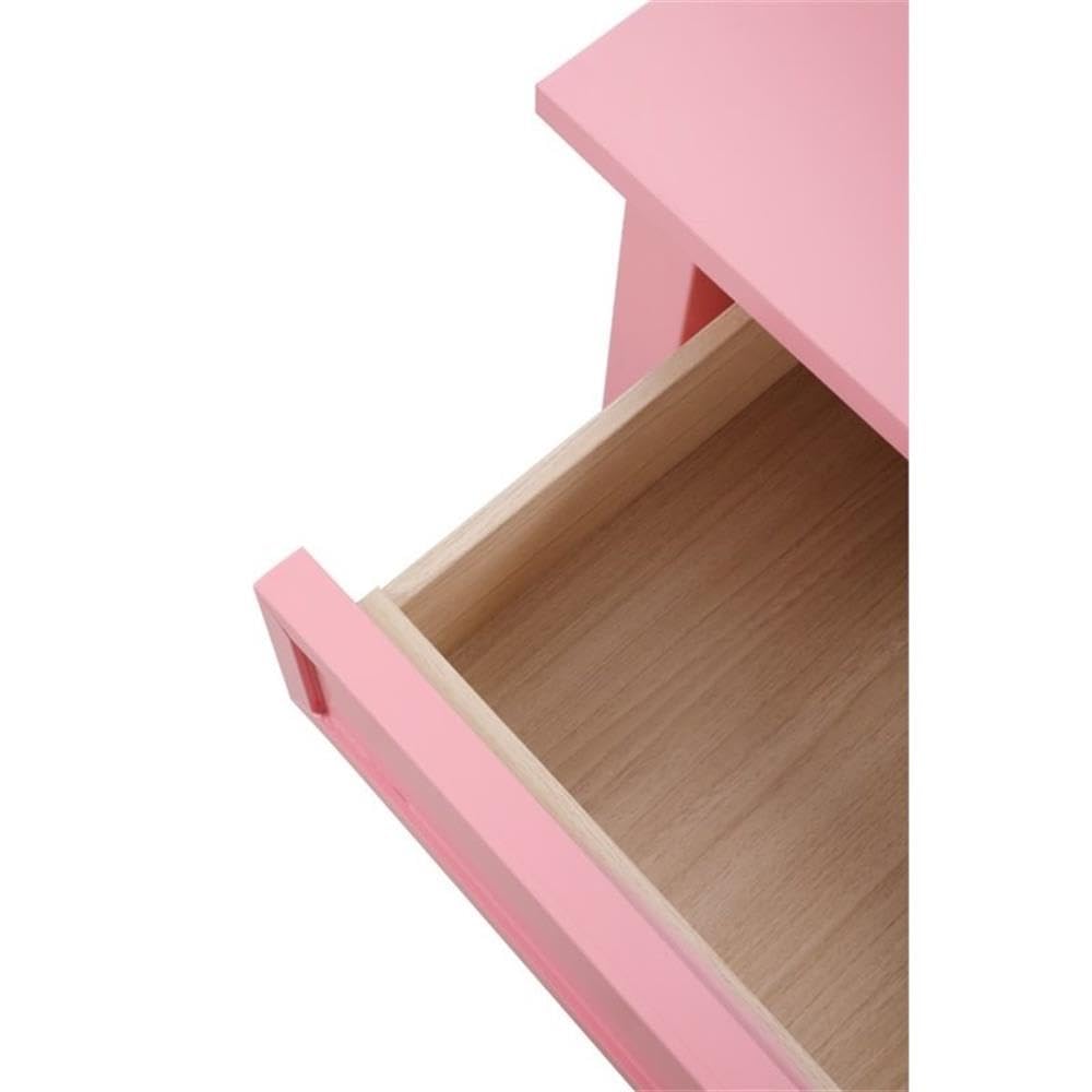 Glory Furniture Newton 2 Drawer Nightstand in Pink Glory Furniture