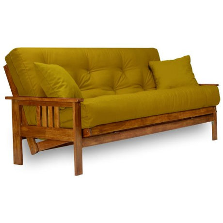 Nirvana Futons Stanford Wood Futon Frame - Queen Size (Frame Only), Transform to 3 Positions - Sofa, Lounger, Bed Nirvana Futons