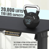 SHW 55 x 28 Inches Electric Height Adjustable Standing Desk with Drawer and Memory Preset, Black SHW