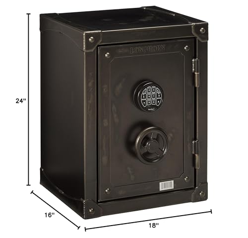 Longhorn Gun Safe by Rhino Metals, LSB2418 Home & Office Security Safe, Cabinet Safe with Electronic Lock, 60 Minutes Fire Protection, 130lbs