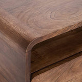 Kate and Laurel Kato Modern Wood Floating Side Table with Drawer, 18 x 10 x 9, Walnut Brown, Contemporary Wooden Floating Nightstand for Bedroom Bedside Table Kate and Laurel