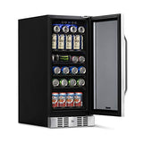NewAir Beverage Refrigerator Cooler with 96 Can Capacity - Built-in Mini Bar Beer Fridge for Bedroom, Dorm, Office - Small Refrigerator Cools to 34F Perfect For Beer, Soda, And Drinks NewAir