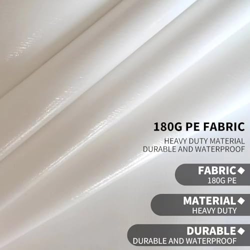 10'x20' Upgraded Carport Replacement Top Canopy Cover for Car Garage Shelter Tent Party Tent with Ball Bungees White (Only Top Cover, Frame is not Included) Vanteriam