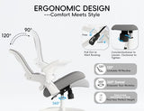TRALT Ergonomic Office Chair - Comfy Desk Chair with Back Support, Home Office Desk Chairs, Computer Chair, 330lbs Wide Seat Big and Tall Office Chair for Executives (Grey) TRALT