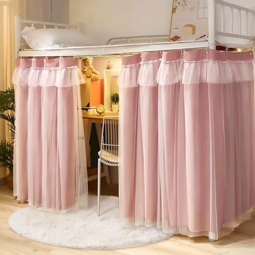 XGOPTS 1 Panel Dorm Bunk Bed Curtain Students Dormitory Bottom Bed Cloth Curtain Dustproof Single Bed Blackout Curtains Net Panels Loft Bedding Canopy Tent Spread Curtain Shading Drapes XGOPTS