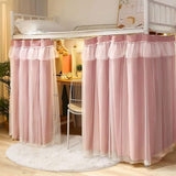 XGOPTS 1 Panel Dorm Bunk Bed Curtain Students Dormitory Bottom Bed Cloth Curtain Dustproof Single Bed Blackout Curtains Net Panels Loft Bedding Canopy Tent Spread Curtain Shading Drapes XGOPTS