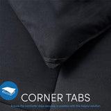 Hearth & Harbor Down Alternative Comforter - All Season Soft Quilted Full Bed Comforter Duvet Insert with Corner Tabs - Full Size Black Hearth & Harbor