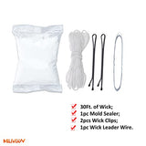 MILIVIXAY 2PCS Taper Candle Molds - Pillar Candle Molds - Perfect for Making Emergency Candles, Chime Candles, Table Candles-Including 30 Ft Wicks,1pc Wire and 2pc Wick Clips.