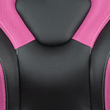 Flash Furniture X10 High-Back LeatherSoft Racing Style Gaming Chair with Flip-Up Arms, Ergonomic Padded Swivel Computer Chair, Pink/Black Flash Furniture