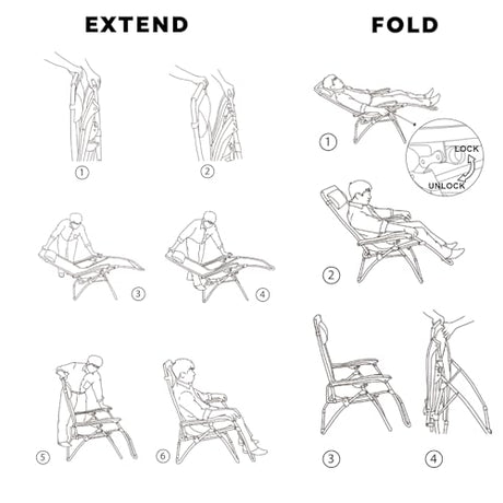 Colegence Oversized Padded Zero Gravity Lounge Chair, Foldable Patio Anti Gravity Reclining Chairs Folding Lawn Recliner with Cup Holder for Yard, Camping, Outdoor, Support 350 LBS, Black Colegence