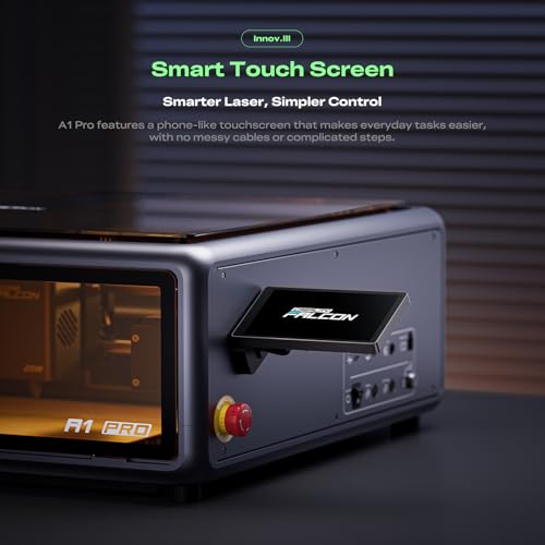 Creality Falcon A1 Pro 20W Laser Engraver, Full Enclosed 180W Output Laser Engraver Machine, Touch Screen, Auto Focus, APP Control, Pre-Assembled, Ideal for Wood and Metal, Class 1 Safety Creality