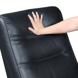 Lexicon 360 Degree Swivel Glider Reclining Chair, Breathable Faux Leather Manual Recliner, Comfy Nursery Glider Recliner, Swivel Reclining Chair for Living Room/Office/Bedroom/Apartment, Dark Blue Lexicon