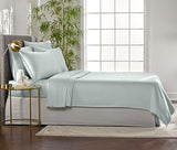 Pure Bamboo Queen Sheets, Genuine 100% Organic Viscose Derived from Bamboo Bed Sheet Set, Luxuriously Soft & Cooling, Double Stitching, 2 Year Quality Promise (Queen, Sea Glass) Pure Bamboo