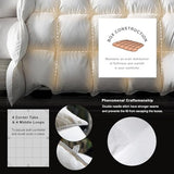 Royoliving Premium Feathers Down Duvet Insert Comforter King Size All Season Medium Warmth White 100% Cotton Cover with Corner Tabs (106x90, 60 oz) Royoliving