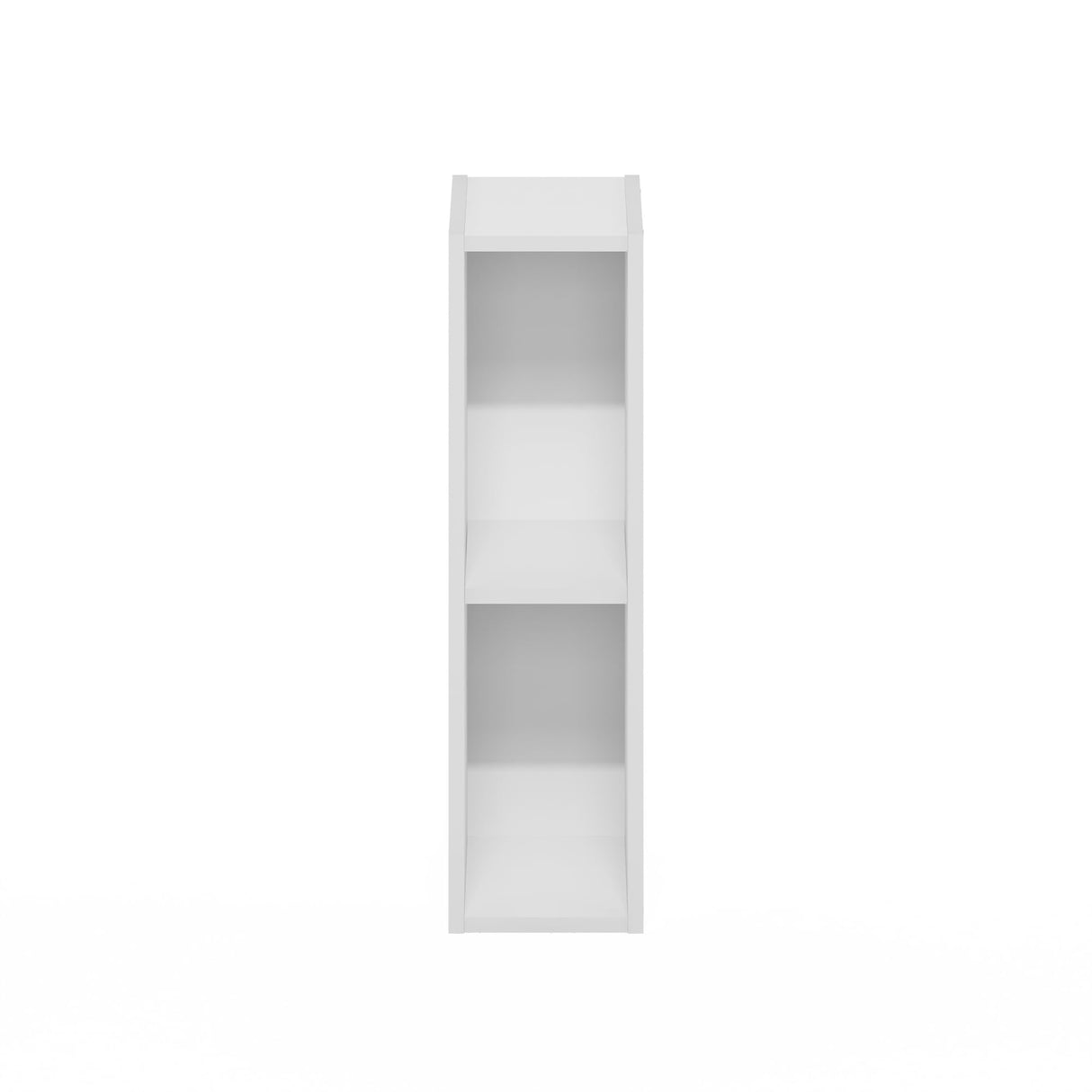 Furinno Fulda 2-Tier Space Saving Storage Shelf Bookcase, 6-Inch Width, White Furinno