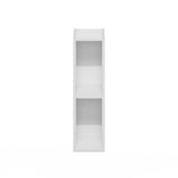 Furinno Fulda 2-Tier Space Saving Storage Shelf Bookcase, 6-Inch Width, White Furinno