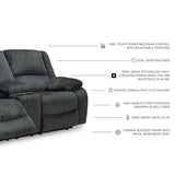 Signature Design by Ashley Draycoll Power Double Reclining Loveseat with Storage Console & USB Plug, Dark Gray Signature Design by Ashley