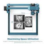 SCULPFUN C1 Mini Laser Engraver, 3W Portable Laser Engraving Machine with 0.04mm Ultra Fine Spot, Work for DIY Beginners,Plywood,Leather,Kraft Paper,Slate, Engraving Area 150 * 130mm SCULPFUN