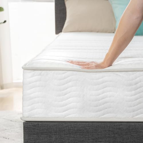 ZINUS 10 Inch Foam and Spring Hybrid Mattress [New Version], Queen, Fiberglass Free, Medium Firmness, Durable Support, Certified Safe Foams & Fabric, Mattress in A Box