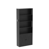 IRONCK 70-Inch Tall Industrial Bookcase with LED Lights for Home Office and Living Spaces IRONCK