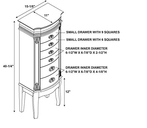 Powell Italian Influenced Transitional Espresso Jewelry Armoire,Brown Powell Furniture