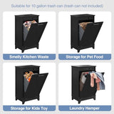 Halitaa Trash Cabinet Tilt Out Trash Cabinet, Free Standing 10-13 Gallon Recycling Trash Can Cabinet with Negative Ion and Deodorizing Function, for Kitchen Living Room Back Halitaa