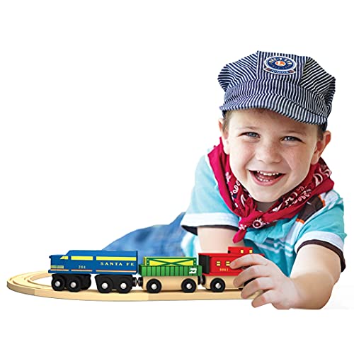 MasterPieces Wood Train Sets - Lionel Santa Fe Cargo 3 Piece Train Set - Officially Licensed Toddler & Kids Toy Masterpieces