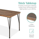 Best Choice Products 5-Piece Metal and Wood Indoor Modern Rectangular Dining Table Furniture Set for Kitchen, Dining Room, Dinette, Breakfast Nook w/ 4 Chairs - Drift Brown Best Choice Products