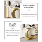 SFJATTA Narrow Entryway Accent Table, Uniquely Designed Marble Console Table, for Living Room, Hallway, Couch, Foyer(Black,47.2 * 11.8 * 31.5in) SFJATTA