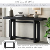 Sailret Solid Wood Console Table, 59.1 Inch, Extra Long Entryway, Table Sofa Table for Entryway, Hallway Living Room, Foyer, Contemporary Minimalist Style, Easy Assembly, Black Sailret