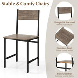 Tangkula Dining Table Set for 4, Kitchen Table and 2 Chairs for 4 with Bench, 4 Piece Dining Table Set for Small Space, Apartment Tangkula