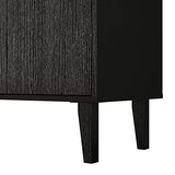 Panana Sideboard Buffet Cabinet Kitchen Storage Cabinet Living Room 4 Doors Console Table (Black) Panana