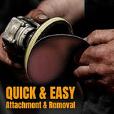 POWERTEC 25PK, 40 Grits, 5 Inch 8 Hole Hook and Loop Sanding Discs with Cleaning Stick, Aluminum Oxide Sandpaper Discs, Woodworking Sanding Pads for Random Orbital, Air, DA & Pneumatic Sander (45057) POWERTEC