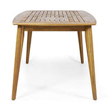 Christopher Knight Home Ashley Outdoor 7 Piece Acacia Wood Dining, Teak and Dark Gray Christopher Knight Home