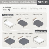 Madison Park Marina Comforter Quilt Combo Set - Modern Luxury Design, All Season Down Alternative Bedding, Matching Shams, Decorative Pillows, King/Cal King(104"x92") Seersucker Blue 8 Piece Madison Park