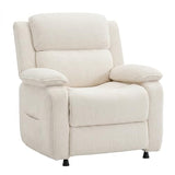 EROMMY Electric Recliner Chair, Oversized Power Recliner with USB Charging Port & Side Pockets, Heavy Duty Corduroy Reclining Sofa Chair, Wide Seat Living Room Chair for Adults, Beige