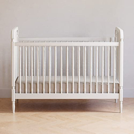 Namesake Liberty 3-in-1 Convertible Spindle Crib with Toddler Bed Conversion Kit in White, Greenguard Gold Certified NAMESAKE