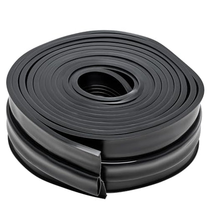 VEVOR Garage Door Seals Bottom Rubber, U Shape +O Ring Garage Door Weather Stripping, Universal Weatherproof Threshold Buffering Sealing Rubber, 5/16 inch T-Ends and 3 3/4 inch Width (20 Ft,  - WoodArtSupply