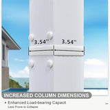 PURPLE LEAF 10' x 13' Outdoor Retractable Pergola Heavy-Duty Aluminum White Pergola with Sun Shade Canopy Patio Modern Shelter for Garden Yard Deck Grape Trellis, Grey PURPLE LEAF