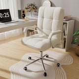HomeZeer White Office Chair with Soft Leather, Swivel Computer Home Office Desk Chair with Wheels and Padded Arms, Adjustable Height and Tilt HomeZeer