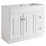 Design House Wyndham 36 Inch Bathroom Vanity, Ready to Assemble, Solid Wood, White, 597237 Design House