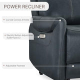 KISLOT Wall Hugger Recliner Chair for Adults, Faux Leather RV Recliner with USB Charging Ports Electric Power Reclining Sofa for Living Room Home Theater Seating Bedroom