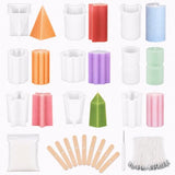Defresit 13 Pcs Reusable Candle Molds for Candle Making, Cylinder Star Moon Cloud Cat Shapes, DIY Moldes para Velas, Silicone Mold Making Kit for Beginners, Soap & Resin Craft Kit, Mother’s Day Gift